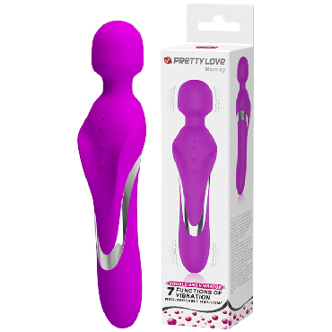 Baile Pretty Love Murray, фиолетовый, Мощный двухсторонний вибромассажер с плавающей головкой