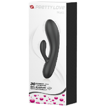 Baile Pretty Love Mat, черный, Вибратор для стимуляции точки G и клитора и другие товары Baile с фото
