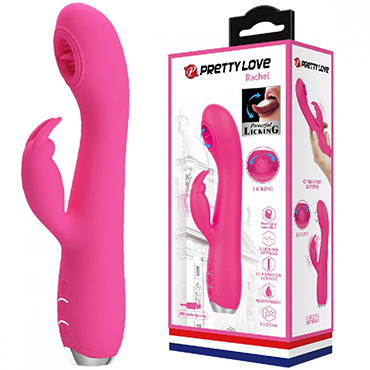 Baile Pretty Love Rachel, розовый, Вибратор с клиторальным кроликом и язычком