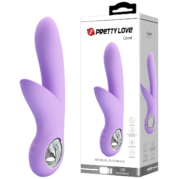 Baile Pretty Love Carol, фиолетовый, Вибратор с клиторальной щеточкой