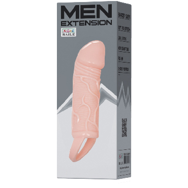 Baile Men Extension Enhancer Sleeve 13 см, телесная, Насадка на пенис реалистичной формы