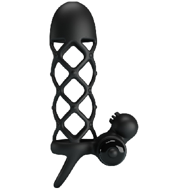 Baile Pretty Love Penis Sleeve I, черная - Вибронасадка на пенис - купить в секс шопе