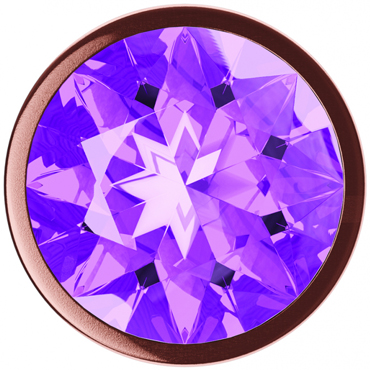 Lola Games Diamond Amethyst Shine S, розовое золото/фиолетовый - Анальная пробка с кристаллом - купить в секс шопе