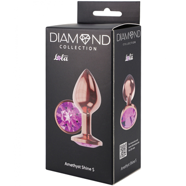 Lola Games Diamond Amethyst Shine S, розовое золото/фиолетовый, Анальная пробка с кристаллом и другие товары Lola Games с фото