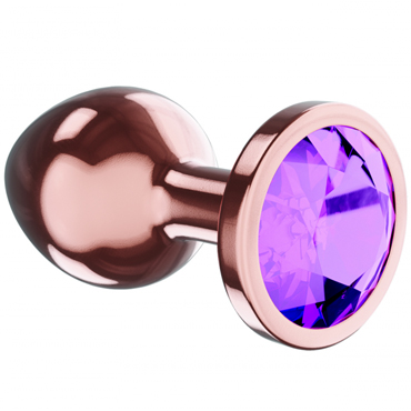 Lola Games Diamond Amethyst Shine S, розовое золото/фиолетовый, Анальная пробка с кристаллом