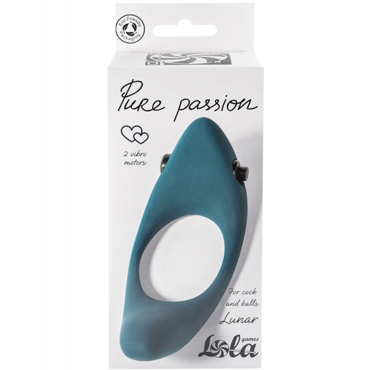 Lola Games Pure Passion Lunar, зеленое - Эрекционное виброкольцо - купить в секс шопе