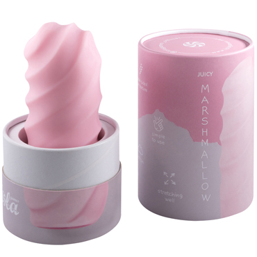 Lola Games Marshmallow Maxi Juicy, розовый, Мастурбатор с двусторонним рельефом и другие товары Lola Games с фото