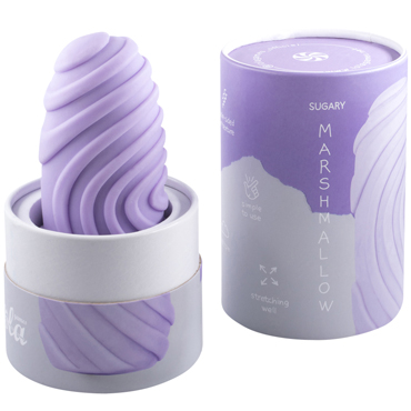 Lola Games Marshmallow Maxi Sugary, фиолетовый, Мастурбатор с двусторонним рельефом и другие товары Lola Games с фото