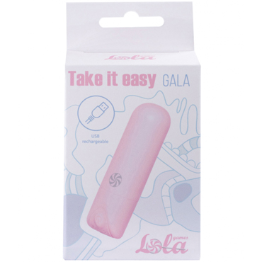 Lola Games Take it Easy Gala, розовая, Перезаряжаемая вибропуля и другие товары Lola Games с фото