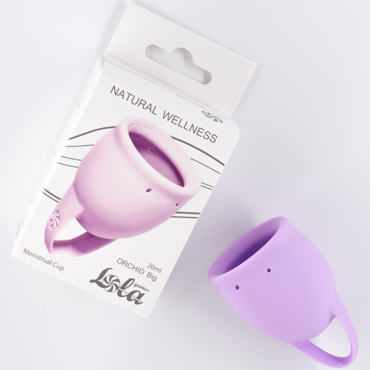 Lola Games Natural Wellness Orchid 20мл, лавандовая - Менструальная чаша из медицинского силикона - купить в секс шопе