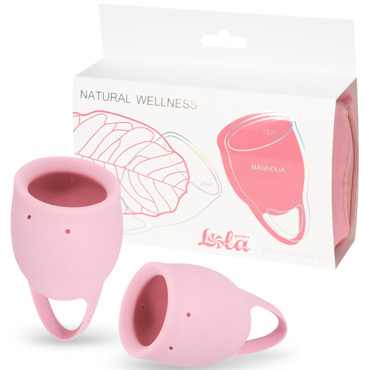 Lola Games Natural Wellness Magnolia, светло-розовый, Набор менструальных чаш из медицинского силикона