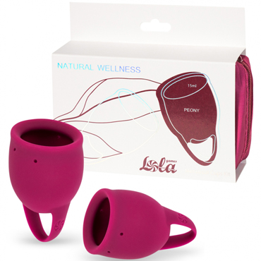 Lola Games Natural Wellness Peony, красный, Набор менструальных чаш из медицинского силикона
