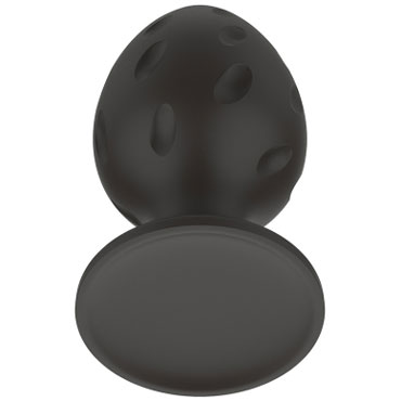 White Label Силиконовая анальная пробка Капли S, черная - С широким ограничителем - купить в секс шопе