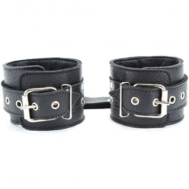 BDSM Арсенал Наручники на пряжке, черные - фото, отзывы
