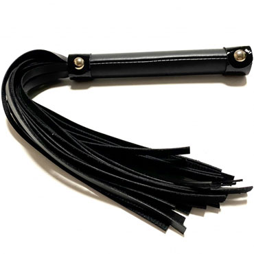 BDSM Арсенал Плеть из эко-кожи, чёрная - фото, отзывы