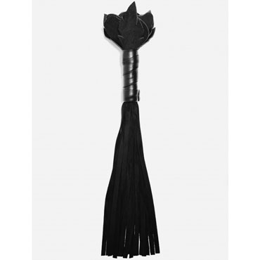 BDSM Арсенал Плеть Роза с замшевыми хвостами, черная - фото, отзывы