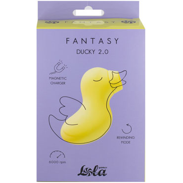 Lola Games Fantasy Ducky 2.0, желтый - Вакуумный стимулятор клитора - купить в секс шопе