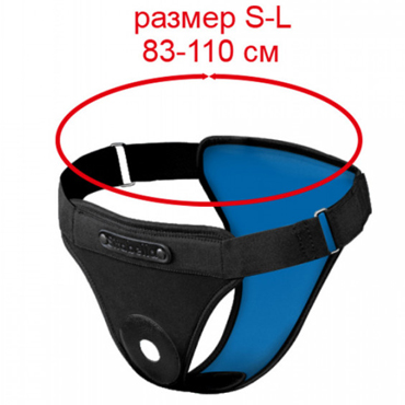 Sitabella Трусы "Двойной удар" S-L, черно-телесные - Трусы-крепление для страпона с двумя насадками - купить в секс шопе