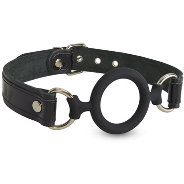 Sitabella Кляп-рамка с лаковыми вставками, черный, С кожаными ремешками