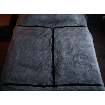 BDSM Арсенал Sex Game Набор на кровать замшевый, черный - фото, отзывы