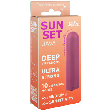 Вибропуля Java Sunset Purple - Перезаряжаемая - купить в секс шопе