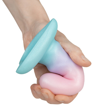 Фаллоимитатор Unicorn Mini Light - Нереалистичный, на присоске - купить в секс шопе