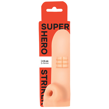 Фаллоудлинитель Super Hero Striker, телесный — фото 7