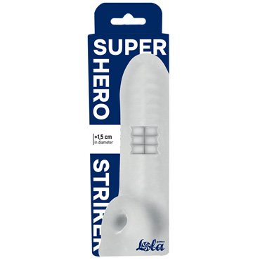 Фаллоудлинитель Super Hero Striker, белый — фото 6