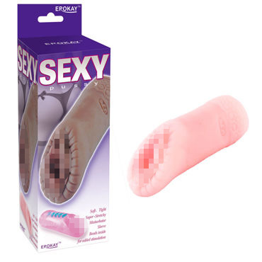 Erokay Sexy Pussy with Beads Tube, телесный