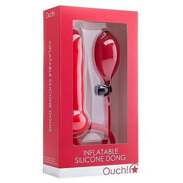 Ouch! Inflatable Silicone Dong, красный — фото 2