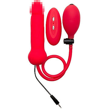 Ouch! Inflatable Vibrating Silicone Dong, красный — фото 1