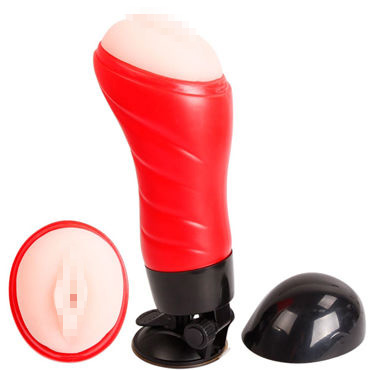 Baile Crazy Bull Delia Мастурбатор-вагина, красный, В колбе с присоской