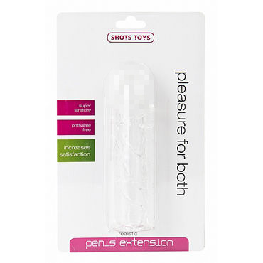 Shots Toys Realistic Penis Extension, прозрачная — фото 2