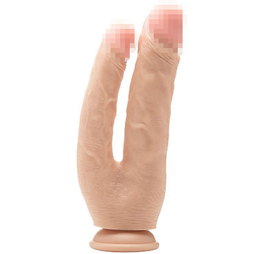 Shots RealRock Realistic Double Cock 10", телесный