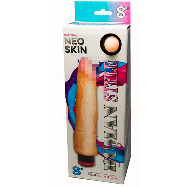 Биоклон Human Style 8", телесный, Вибромассажёр реалистичный