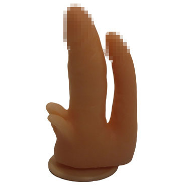 Биоклон Анально-вагинальный фаллоимитатор, телесный, С клиторальным стимулятором