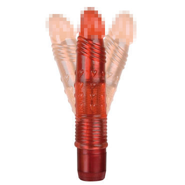 PlayHouse Horny Hearts, красный, Реалистичный вибратор