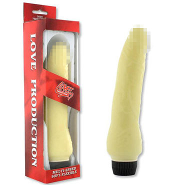 Seven Creations Glow In The Dark 19 см, Реалистичный вибратор, светящийся в темноте