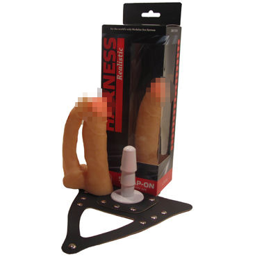 Биоклон Двойная насадка-фаллоимитатор с поясом Harness