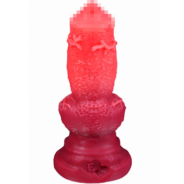 Erasexa Фаллоимитатор Акита large, красный, Фаллоимитатор из серии Зооэротика