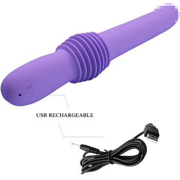 Baile Pretty Love Pazuzu, фиолетовый, Вибромассажер имитирующий фрикции и другие товары Baile с фото