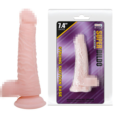 Baile Super Dildo 18 см, телесный, Реалистичный фаллоимитатор на присоске