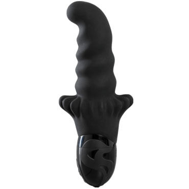 Fun Factory Stubby, черный - Вибратор с контролем глубины проникновения - купить в секс шопе