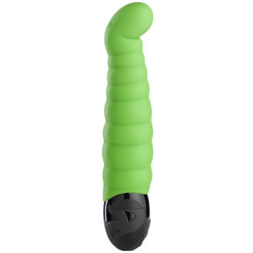 Fun Factory Patchy Paul, зеленый - Оригинальный водонепроницаемый вибратор для стимуляции точки G - купить в секс шопе