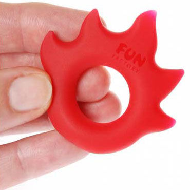 Fun Factory LoveRing Flame, красный - Упругое и эластичное эрекционное кольцо - купить в секс шопе