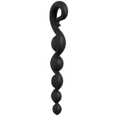 Fun Factory Bendy Beads, черный, Эластичная анальная цепочка