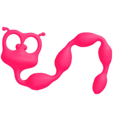 Fun Factory Flexi Felix, розовый - Гибкая анальная цепочка с оригинальным дизайном - купить в секс шопе