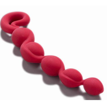Fun Factory Bendy Beads, красный - Эластичная анальная цепочка - купить в секс шопе