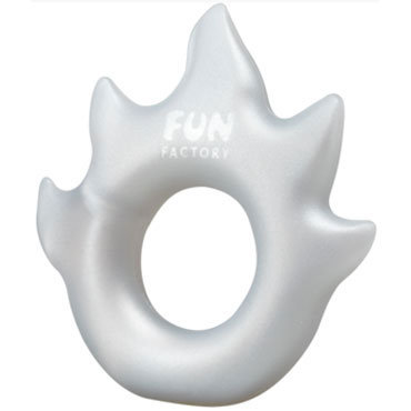 Fun Factory LoveRing Flame, серебряный, Упругое и эластичное эрекционное кольцо