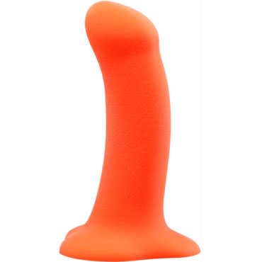 Fun Factory Amor, оранжевый, Анально-вагинальный фаллоимитатор с ограничительным основанием